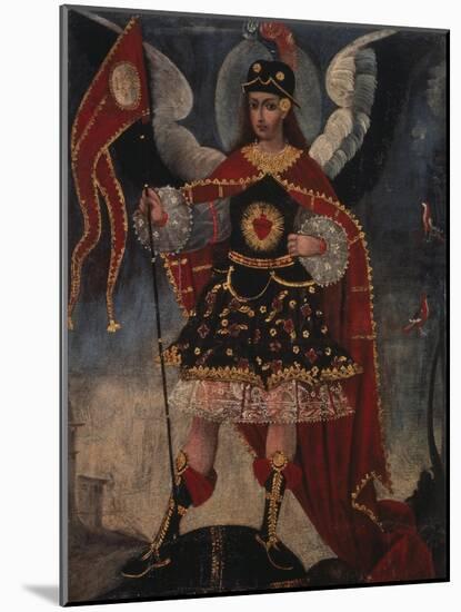 Archangel Michael-Schule von Cuzco-Mounted Giclee Print