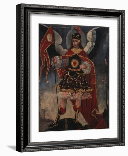 Archangel Michael-Schule von Cuzco-Framed Giclee Print