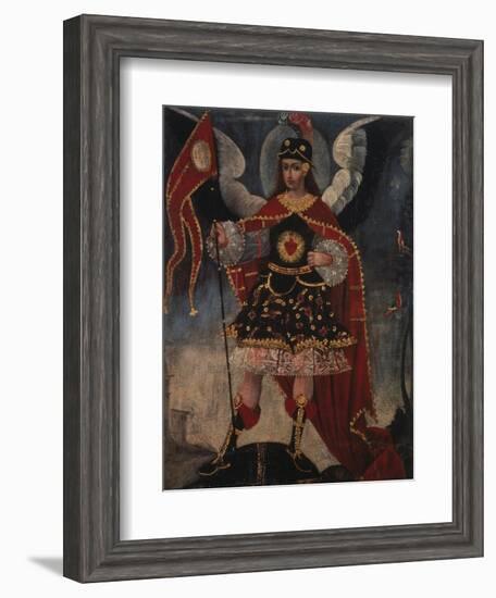 Archangel Michael-Schule von Cuzco-Framed Giclee Print