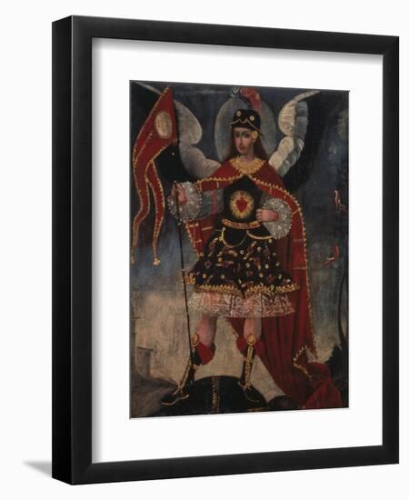 Archangel Michael-Schule von Cuzco-Framed Giclee Print