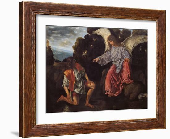 Archangel Raphael and Tobias (Tobias and the Angel)-Giovanni Girolamo-Framed Giclee Print