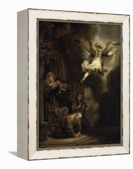 Archangel Raphael Leaving the Family of Tobias-Rembrandt van Rijn-Framed Premier Image Canvas