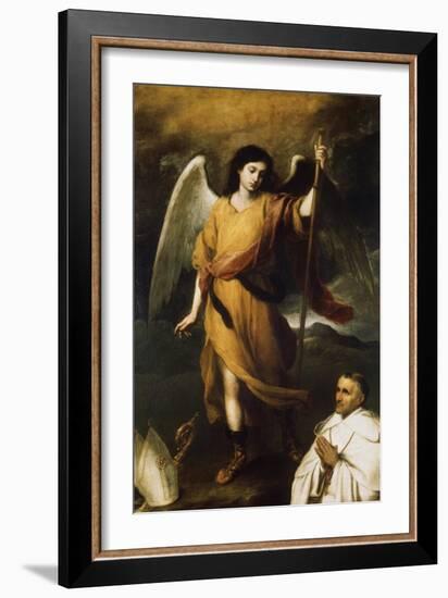 Archangel Raphael with Bishop Domonte, 17th Century-Bartolomé Esteban Murillo-Framed Giclee Print