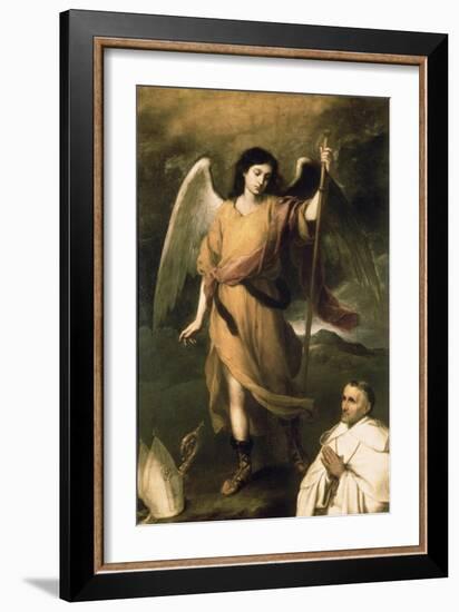 Archangel Raphael with Bishop Domonte-Bartolome Esteban Murillo-Framed Giclee Print