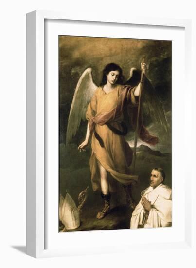 Archangel Raphael with Bishop Domonte-Bartolome Esteban Murillo-Framed Giclee Print