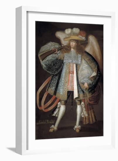 Archangel with Musket, Early 18th Century-Maestro de Calamarca-Framed Giclee Print