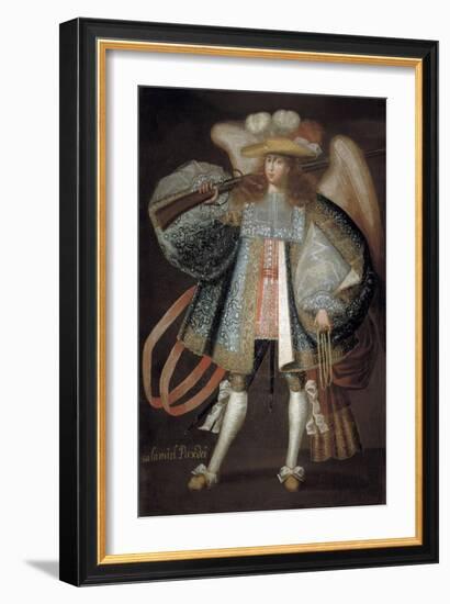 Archangel with Musket, Early 18th Century-Maestro de Calamarca-Framed Giclee Print