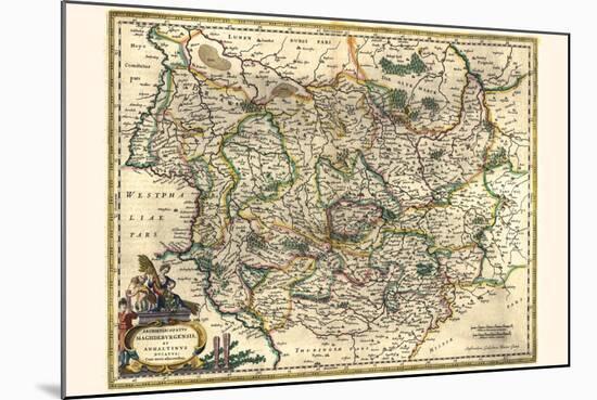 Archbishopric Of Magdeburg And The Duchy Of Anhalt-Willem Janszoon Blaeu-Mounted Art Print