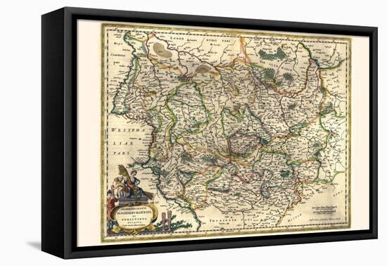 Archbishopric Of Magdeburg And The Duchy Of Anhalt-Willem Janszoon Blaeu-Framed Stretched Canvas