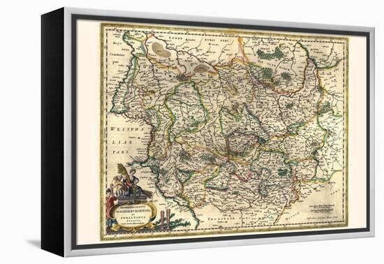 Archbishopric Of Magdeburg And The Duchy Of Anhalt-Willem Janszoon Blaeu-Framed Stretched Canvas