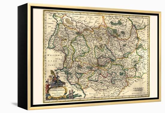 Archbishopric Of Magdeburg And The Duchy Of Anhalt-Willem Janszoon Blaeu-Framed Stretched Canvas