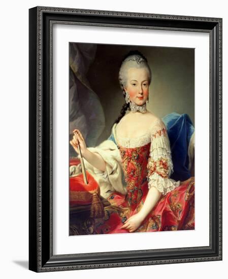 Archduchess Maria Amalia Habsburg-Lothringen,-Martin van Meytens-Framed Giclee Print