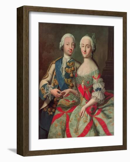 Archduchess Maria Caroline of Austria (1752-1814) Daughter of Emperor Francis I (1708-65)-Jean-Etienne Liotard-Framed Giclee Print