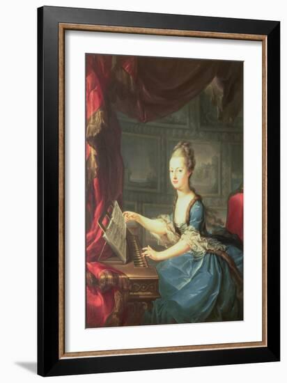 Archduchess Marie Antoinette Habsburg-Lothringen (1755-93) at the Spinnet-Franz Xaver Wagenschon-Framed Giclee Print