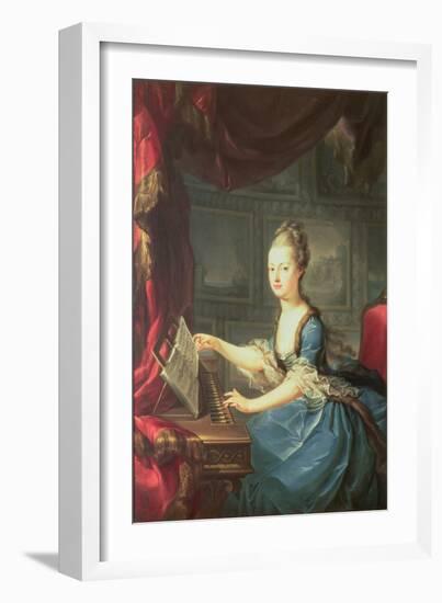 Archduchess Marie Antoinette Habsburg-Lothringen (1755-93) at the Spinnet-Franz Xaver Wagenschon-Framed Giclee Print