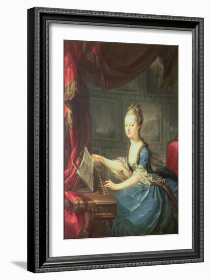 Archduchess Marie Antoinette Habsburg-Lothringen (1755-93) at the Spinnet-Franz Xaver Wagenschon-Framed Giclee Print