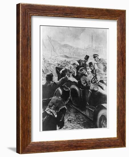 Archduke Franz Ferdinand and His Wife Assassinated in Sarajevo-Schwormstaedt-Framed Photographic Print