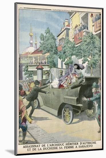 Archduke Franz Ferdinand and His Wife Assassinated in Sarajevo-null-Mounted Photographic Print