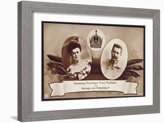 Archduke Franz Ferdinand of Austria, Heir to the Austrian Throne and His Wife, Duchess of…-Austrian School-Framed Giclee Print