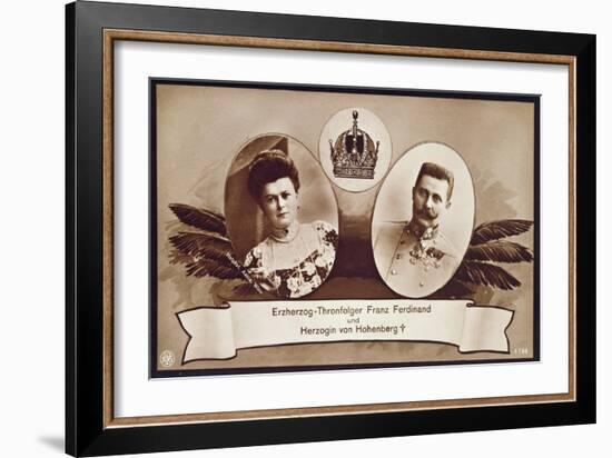 Archduke Franz Ferdinand of Austria, Heir to the Austrian Throne and His Wife, Duchess of…-Austrian School-Framed Giclee Print