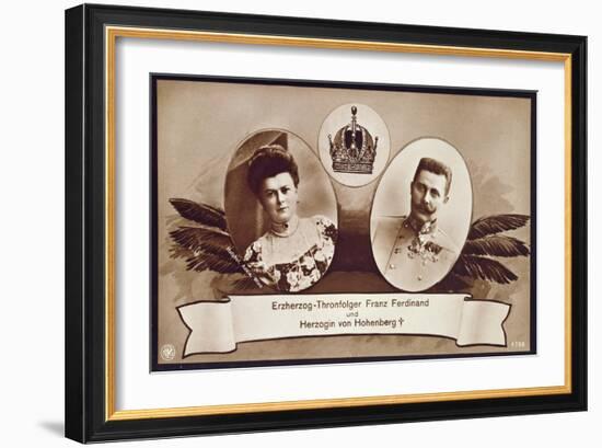 Archduke Franz Ferdinand of Austria, Heir to the Austrian Throne and His Wife, Duchess of…-Austrian School-Framed Giclee Print
