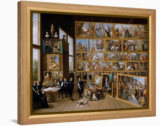 Archduke Leopold Wilhelm in His Gallery in Brussels, Ca 1651-David Teniers the Younger-Framed Premier Image Canvas