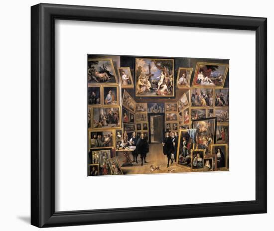 Archduke Leopold Wilhelm in His Picture Gallery-David Teniers the Younger-Framed Premium Giclee Print