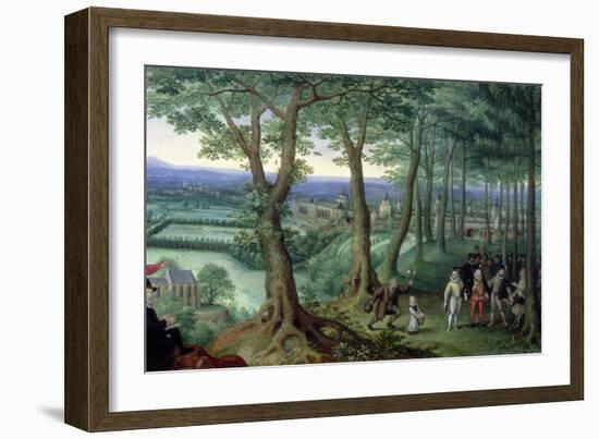 Archduke Matthias with His Retinue-Lucas van Valckenborch-Framed Giclee Print