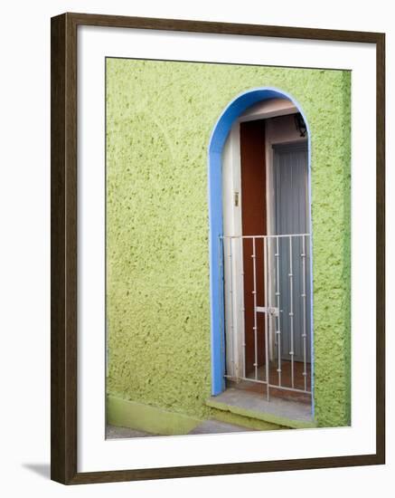 Arched Doorway with Metal Gate, Guanajuato, Mexico-Julie Eggers-Framed Photographic Print