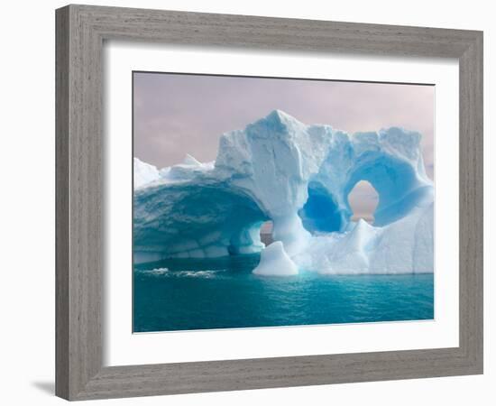 Arched Iceberg, Western Antarctic Peninsula, Antarctica-Steve Kazlowski-Framed Photographic Print