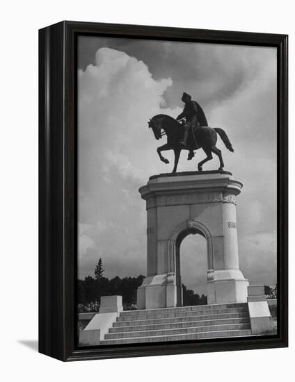 Arched Monument with Equestrian Statue of Sam Houston-Alfred Eisenstaedt-Framed Premier Image Canvas