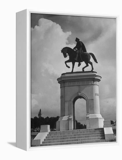 Arched Monument with Equestrian Statue of Sam Houston-Alfred Eisenstaedt-Framed Premier Image Canvas