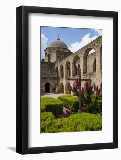Arched Portico at Mission San Jose in San Antonio-Larry Ditto-Framed Photographic Print