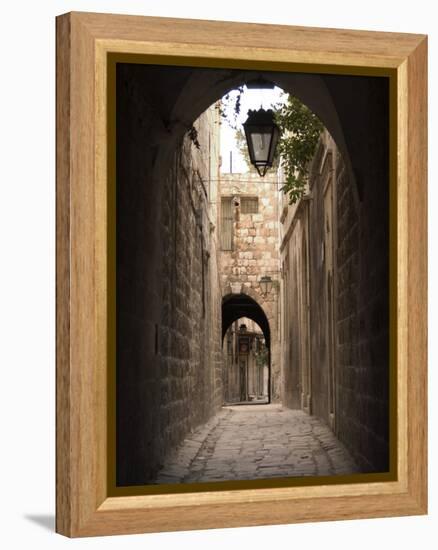 Arched Streets of Old Town Al-Jdeida, Aleppo (Haleb), Syria, Middle East-Christian Kober-Framed Premier Image Canvas