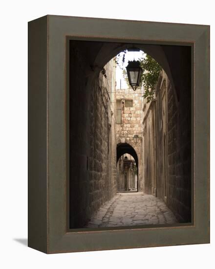 Arched Streets of Old Town Al-Jdeida, Aleppo (Haleb), Syria, Middle East-Christian Kober-Framed Premier Image Canvas