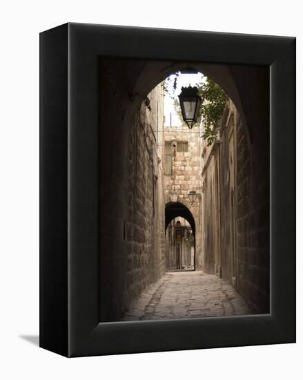 Arched Streets of Old Town Al-Jdeida, Aleppo (Haleb), Syria, Middle East-Christian Kober-Framed Premier Image Canvas