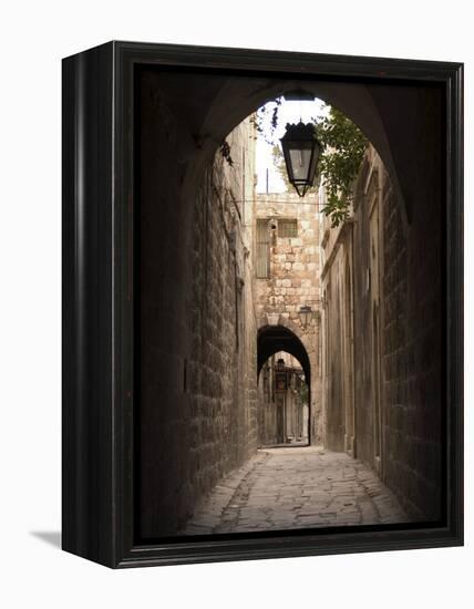 Arched Streets of Old Town Al-Jdeida, Aleppo (Haleb), Syria, Middle East-Christian Kober-Framed Premier Image Canvas