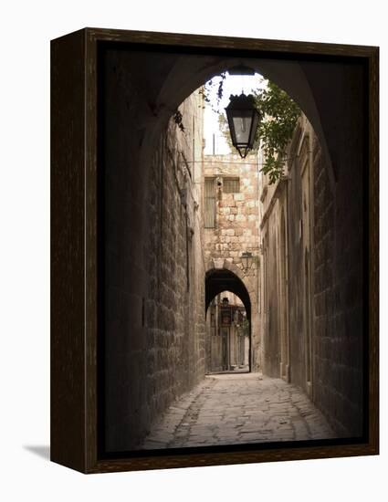 Arched Streets of Old Town Al-Jdeida, Aleppo (Haleb), Syria, Middle East-Christian Kober-Framed Premier Image Canvas