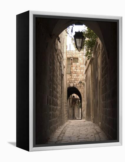 Arched Streets of Old Town Al-Jdeida, Aleppo (Haleb), Syria, Middle East-Christian Kober-Framed Premier Image Canvas