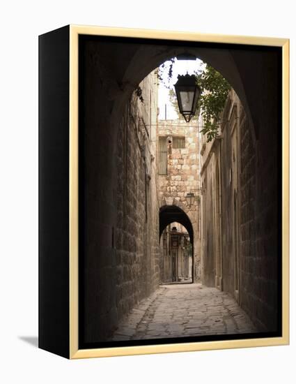 Arched Streets of Old Town Al-Jdeida, Aleppo (Haleb), Syria, Middle East-Christian Kober-Framed Premier Image Canvas