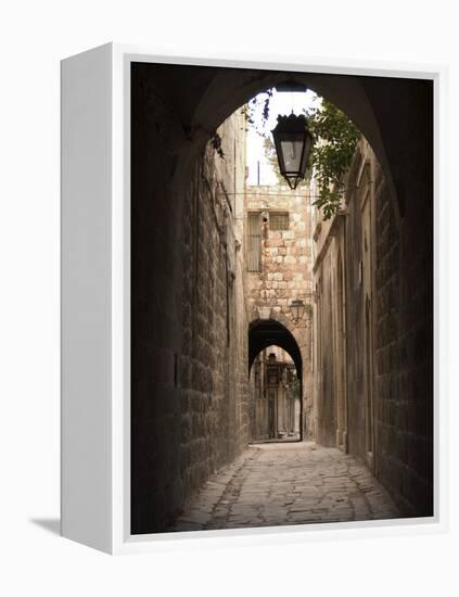 Arched Streets of Old Town Al-Jdeida, Aleppo (Haleb), Syria, Middle East-Christian Kober-Framed Premier Image Canvas