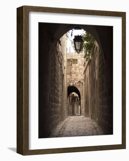 Arched Streets of Old Town Al-Jdeida, Aleppo (Haleb), Syria, Middle East-Christian Kober-Framed Photographic Print