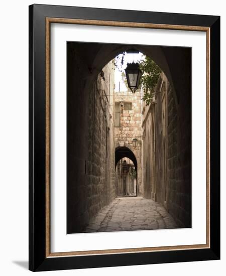 Arched Streets of Old Town Al-Jdeida, Aleppo (Haleb), Syria, Middle East-Christian Kober-Framed Photographic Print