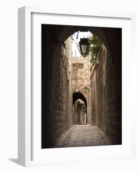 Arched Streets of Old Town Al-Jdeida, Aleppo (Haleb), Syria, Middle East-Christian Kober-Framed Photographic Print