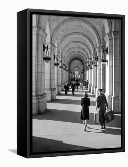 Arched Walkway at Front of Union Station-Alfred Eisenstaedt-Framed Premier Image Canvas