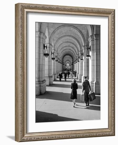 Arched Walkway at Front of Union Station-Alfred Eisenstaedt-Framed Photographic Print