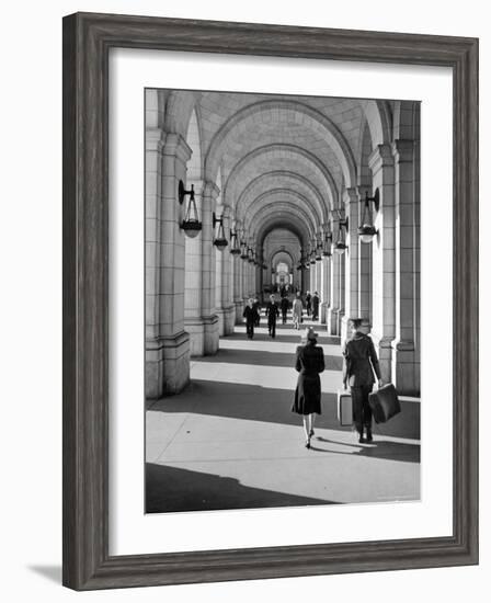 Arched Walkway at Front of Union Station-Alfred Eisenstaedt-Framed Photographic Print