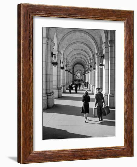 Arched Walkway at Front of Union Station-Alfred Eisenstaedt-Framed Photographic Print