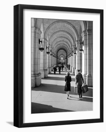 Arched Walkway at Front of Union Station-Alfred Eisenstaedt-Framed Photographic Print