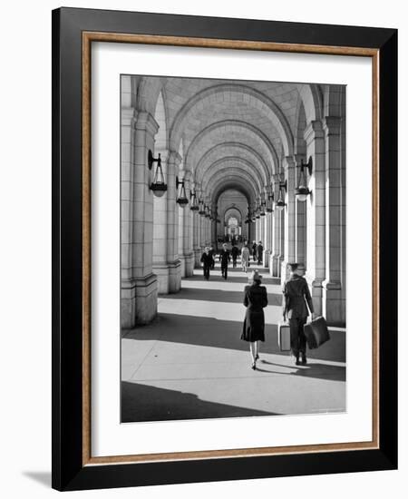 Arched Walkway at Front of Union Station-Alfred Eisenstaedt-Framed Photographic Print